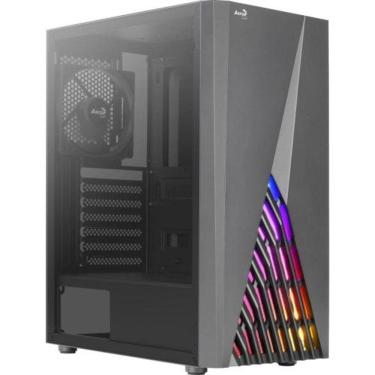 Imagem de Gabinete Gamer Aerocool Delta Preto Rgb Lateral Vidro