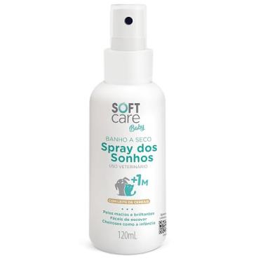 Imagem de Banho a Seco Spray Dos Sonhos Soft Care Baby 120ml – Para Filhotes de Cães e Gatos (a partir de 1 mês) Higiene Sem Enxágue