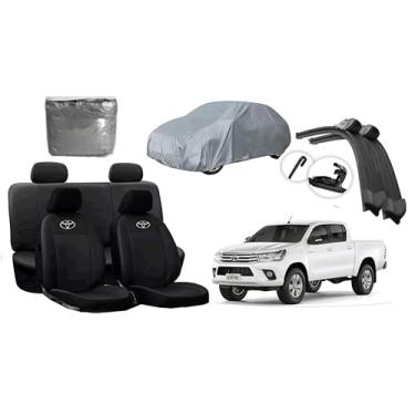 Imagem de Capa de couro +Capa de cobrir + Limpador de para - brisa -Toyota hilux 13-16