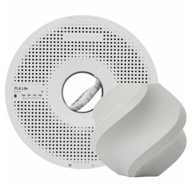 Imagem de Filamento 1,75mm PLA Lite, 1kg, Cinza, para Impressora 3D, Com Carretel Reutilizável, BAMBU LAB