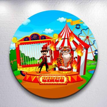 Imagem de Capa painel decoração festa infantil Circo Colorido Palhacinho grande 