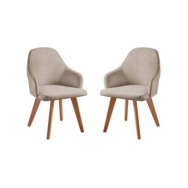 Imagem de Kit 2 Cadeiras para Sala de Jantar Manuela Bege