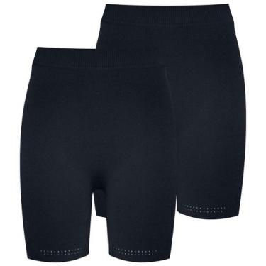 Imagem de Kit 2 Bermuda Modeladora Feminina Trifil Compressão Leve, Preto, M