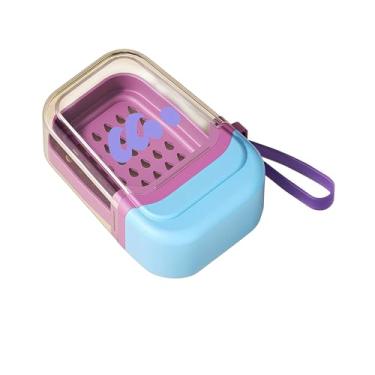 Imagem de Mini estojo de sabão de viagem de 3 cores, saboneteira portátil à prova de vazamento com camada de drenagem e orifícios de ventilação, organizador compacto de higiene pessoal para sabonetes em barra