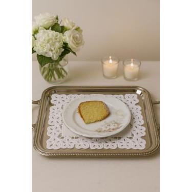 Imagem de Toalha de Bandeja, Bordado Artesanal, Elegante e Sofisticada, Lavável à Máquina, Proteção para Mesa