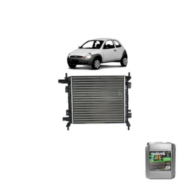 Imagem de Kit Radiador Ford Ka 1.0/1.6 00/08 S/AR + Aditivo Radiador Paraflu Verde 20LT