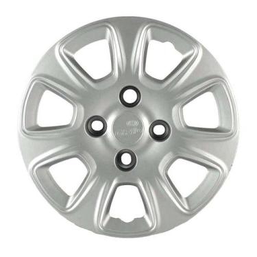 Imagem de Calota 076cb-pta aro 13 prata cubo baixo - unidade - GRID PRATA