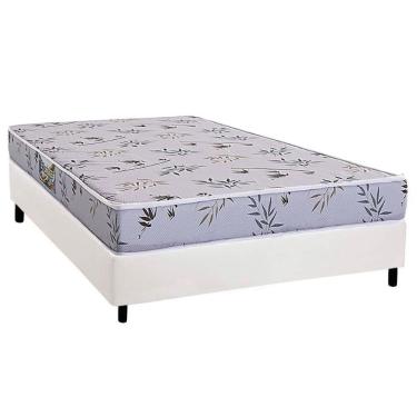Imagem de Conjunto Box Casal: Colchão Espuma Herval D28 St. Louis + Base Crc Corano White (138x188)