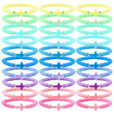 Imagem de Sumalon Conjunto de 30 pulseiras coloridas da amizade, pulseiras fofas de surfista de praia de verão, pulseiras elásticas ajustáveis feitas à mão (sólido)