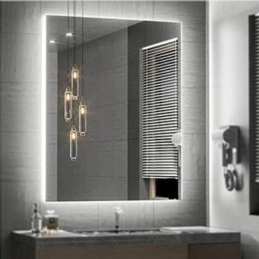 Imagem de Espelho Decorativo LED Touch Screen com Iluminação Ajustável - Espelho