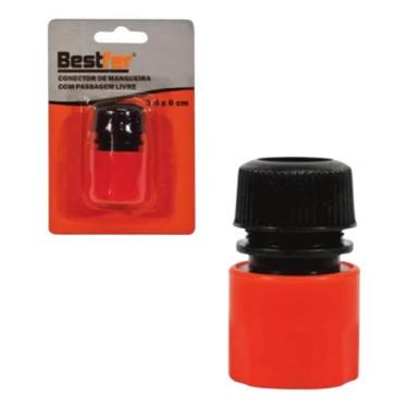 Imagem de Conector Engate Rápido Mangueira 1/2 Polegada Passagem Livre - BESTFER