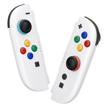 Imagem de eXtremeRate DIY Replacement Shell Buttons for Joycon 2, Custom Full Set Housing Case + Decorative Strips + Middle Bracket + Buttons + Tools for Nintendo Switch 2 Controller - Deluxe Version - White