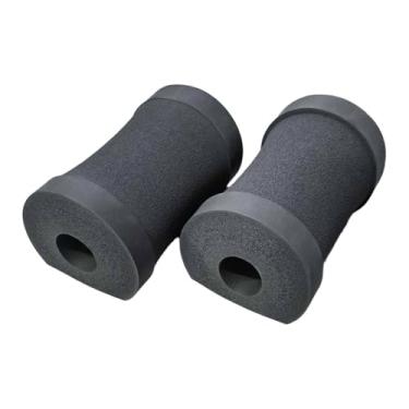 Imagem de KiBcsLic Almofadas para flexões, ideais para exercícios no chão, pilates em casa, confortáveis ​​e portáteis, com suporte para os pulsos e equipamento de, Cinza