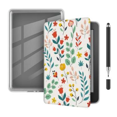 Imagem de Akacy Capa protetora dobrável transparente e suave com padrão pintado para Kindle 6.0 (geração 2016), capa leve (13)