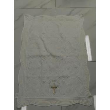 Imagem de Pinuotu Cobertor de batismo para bebês bordados para meninos e meninas presentes de bebê