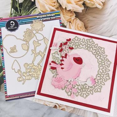 Imagem de Alinacutle Golden Cut Dies, corte de metal, corte de metal, para embalagem de presente, artesanato, artesanato, cartões, faça você mesmo, álbuns, álbuns, decoração de presentes de Natal (amor de amigo