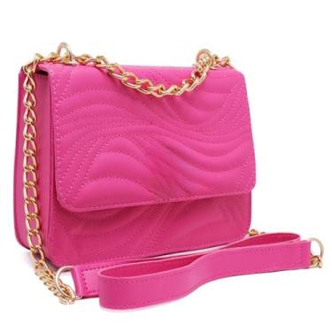 Imagem de Bolsa Feminina Pequena Alça De Corrente Transversal (Pink)