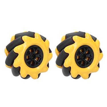 Imagem de Naroote Roda Mecanum Omnidirecional de Corrida Suave, Peças de Carro robô Inteligente, Componentes de Brinquedo Diy para Blocos de Construção, Motores Tt (1 par)