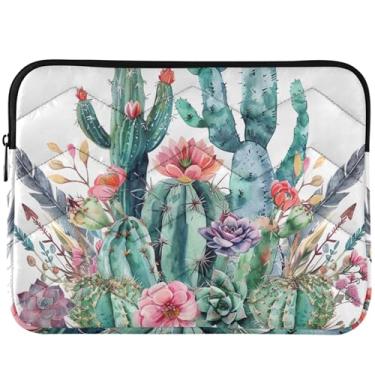 Imagem de Cactos suculentas flor tropical capa protetora para laptop capas de computador capa para notebook universal 14 33.0 cm capa para laptop