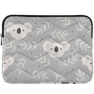 Imagem de Linda capa protetora para laptop cinza coala fofa capa protetora decorativa para notebook universal 13-14 polegadas