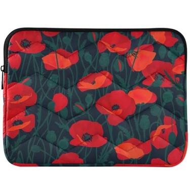 Imagem de Capa para notebook com estampa floral Poppy Universal de 13 a 14 polegadas, acessórios de computador para MacBook de 13 polegadas