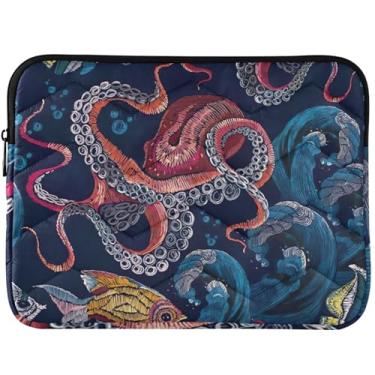 Imagem de Capa para notebook polvo peixes animais marinhos para Mac Air 13 polegadas capa protetora para computador 13-14 polegadas universal