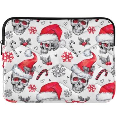 Imagem de Capa protetora para laptop de 13 polegadas fofa e fofa com caveira de Natal para MacBook Air 13 polegadas capa protetora para notebook universal 13-14 polegadas