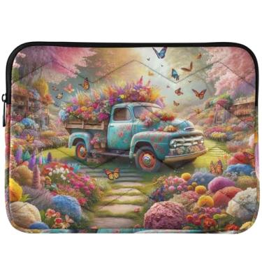 Imagem de Capa acolchoada para laptop Flower Truck Garden Universal 13-14 polegadas acessórios de computador para Macbook Pro Sleeve 14 polegadas