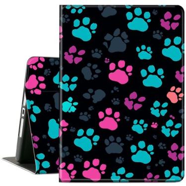 Imagem de ACWDMKH Capa para tablet Samsung Galaxy Tab S10 Plus/S9 FE Plus/S9 Plus 5G de 12,4 polegadas, capa fina de couro PU com suporte ajustável, despertar/hibernar automaticamente, pegada verde e rosa
