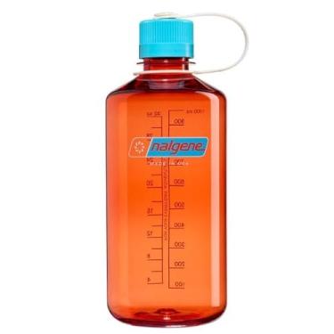 Imagem de Nalgene Garrafa de água Tritan livre de BPA à prova de vazamento - boca estreita de 947 ml - Feita nos EUA para uso externo e hidratação diária (chama)