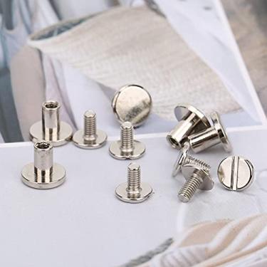 Imagem de Generic Kit de Rebites de Cabeça Plana Durável Com 50 Pacotes para Encadernação de Notebook, Ideal para Artesanato Em Couro DIY, Parafusos de Rebite de Metal Dourado/prata/arma/bronze para Bolsas e