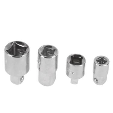 Imagem de Generic Adaptadores de Soquete de Aço Cromo Vanádio de 4 Unidades de Com Resistência à Corrosão, Ideais para Mecânicos e Faz-tudo, Adaptador de Chave de 1/2 "-3/8" -1/4 "para Conjuntos de Soquete
