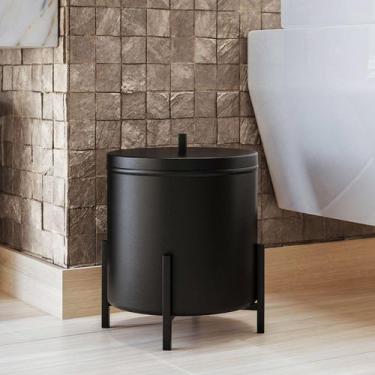 Imagem de Lixeira Cesto De Lixo Redonda 06 Litros Para Banheiro Cozinha - Dream 