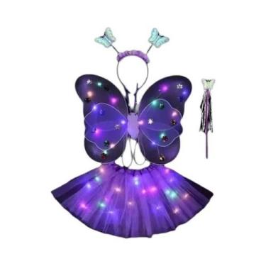 Imagem de Saia De Princesa Com Luzes LED Em Forma De Asa De Borboleta Luminosa P