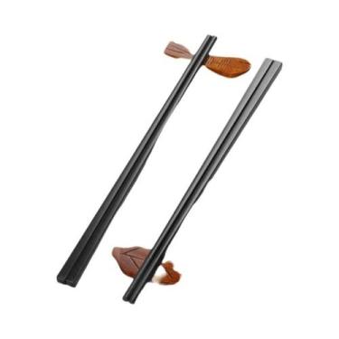 Imagem de Conjunto De Hashis Japoneses Pretos Resistentes a Altas Temperaturas, 