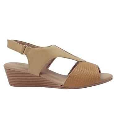 Imagem de Sandália Anabela Usaflex AI3701 - Tan - 40