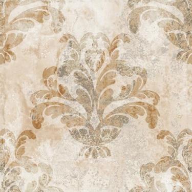 Imagem de Papel de parede vintage marrom dourado damasco - Papel de parede floral autoadesivo clássico 45 cm x 299 cm Papel de contato removível para quarto, sala de estar, badroom, cozinha, papel de parede