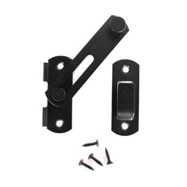 Imagem de Fechadura de porta deslizante com trava de portão, 10 cm x 7 cm espessas de segurança para quartos, fechadura de porta de celeiro, galpão, travas de portão de aço inoxidável resistente para cerca