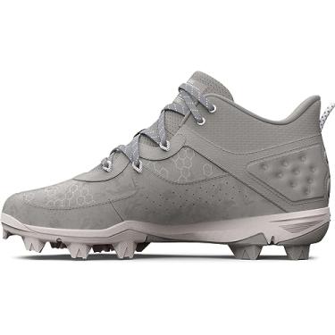Imagem de Under Armour Tênis de beisebol masculino Harper 8 Mid Rm, (101) Beisebol cinza/cinza beisebol/cinza halo, 10