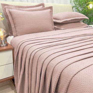 Imagem de Cama Posta King Size Seline Colcha Luxo 200 Fios Bordado 3