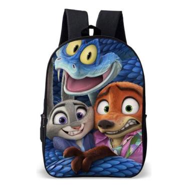 Imagem de Mochila Infantil Simples Lançamento Tema Reino Infantil Zootop Animal 