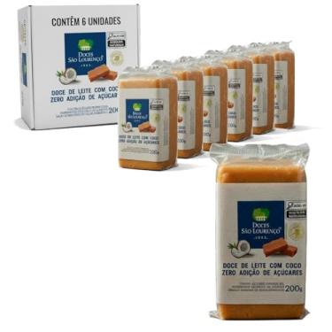 Imagem de Doce de Leite com Coco Zero Açúcar São Lourenço 200g – Kit com 6 Unidades