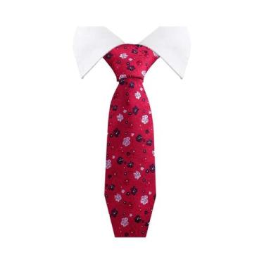Imagem de Gravata Masculina Slim Paisley De 36 Cores, Luxuosa, Azul Vintage, Par
