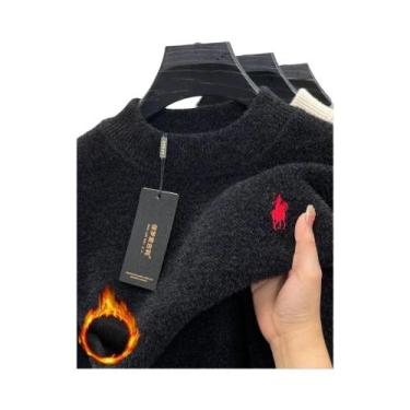 Imagem de Suéter Masculino De Veludo Com Gola Redonda, Casual, De Marca De Desig