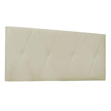 Imagem de Cabeceira Painel Aquilla Para Cama Box King 195 cm Corino Bege - D'Rossi