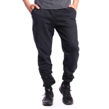 Imagem de Calça Ox Silver Moletom Flanelada com Punho Casual Masculina, Homem, G