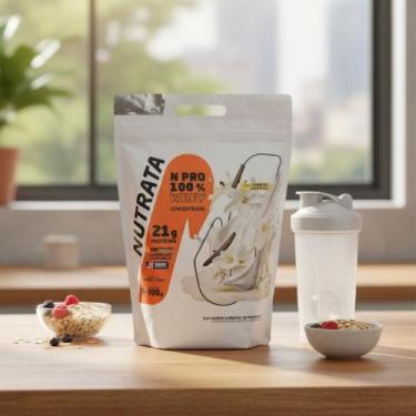 Imagem de Whey Protein Concentrado  Nutrata  900 g  Sabor Baunilha
