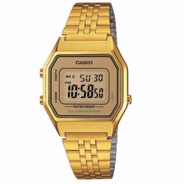 Imagem de Relógio CASIO VINTAGE feminino digital dourado LA680WGA-9DF