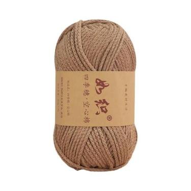 Imagem de Fio De Crochê E Tricô 100g 85M, 65% Algodão, Linha De Lã Artesanal Par