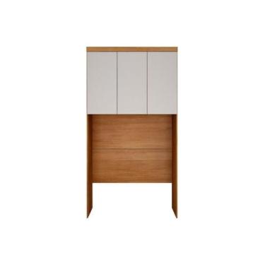 Imagem de Armário Ponte Modulado Aéreo Solteiro Rizon c/ 3 Portas cor Freijó/Fen